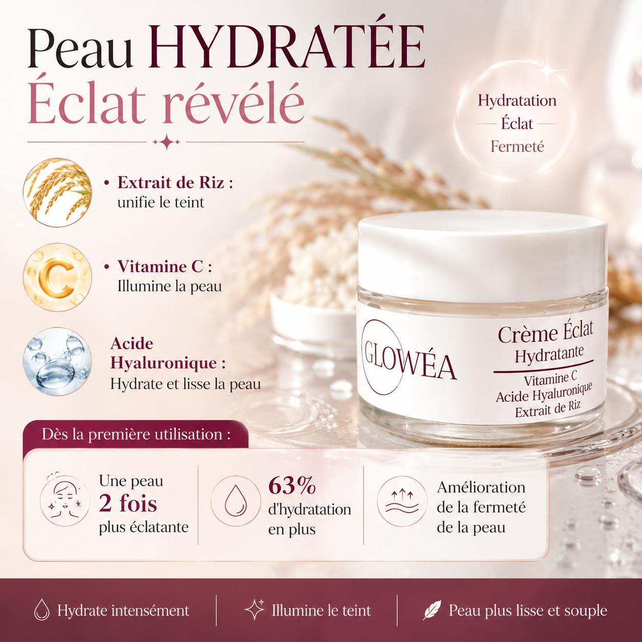 GLOWÉA Crème Éclat Hydratante