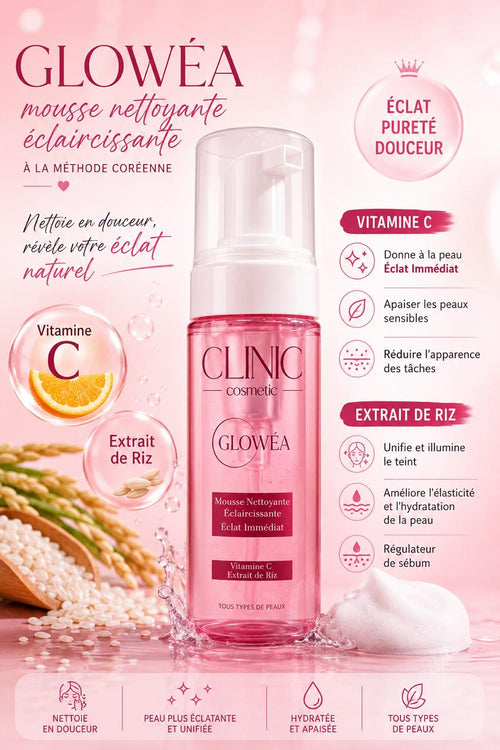 GLOWÉA Mousse Nettoyante Éclaircissante